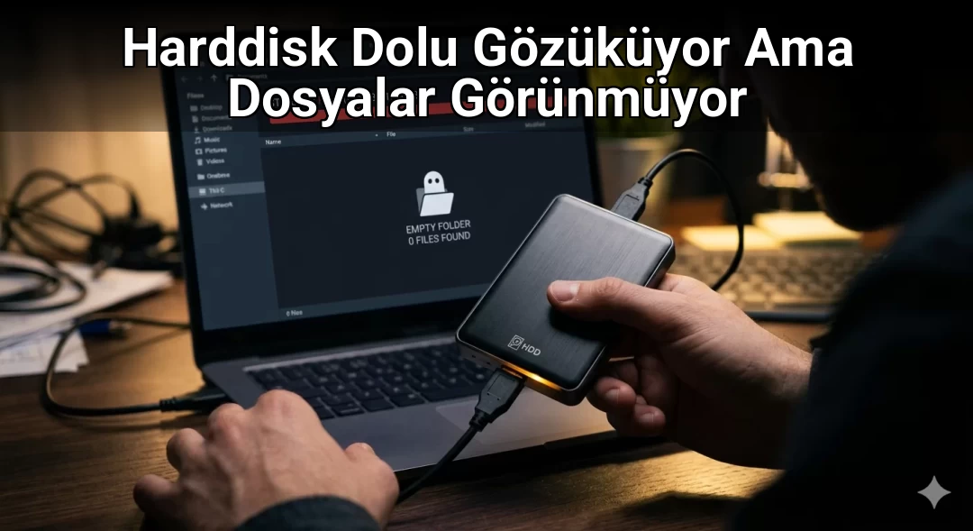 Harddisk Dolu Gözüküyor Ama Dosyalar Görünmüyor